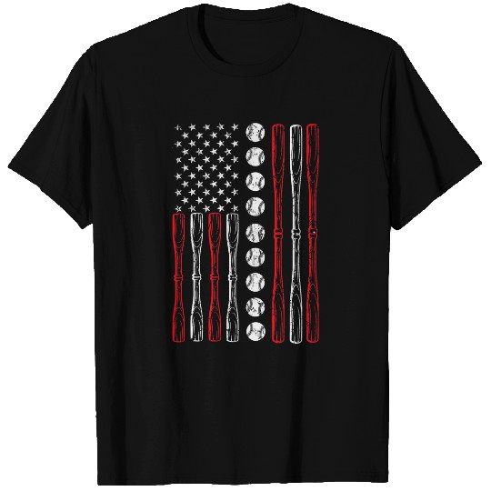 Sport Baseball American Flag Baseball Red White Blue 4th of July Boys Men 7 T-Shirts