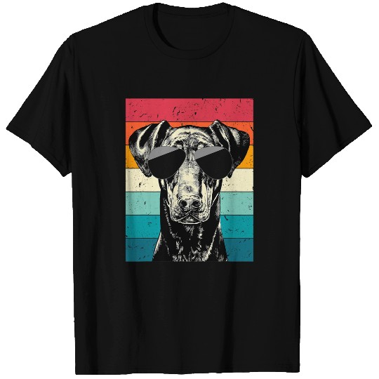 Doberman Pet Retro vintages Doberman Pinscher with Sunglasses T-Shirts