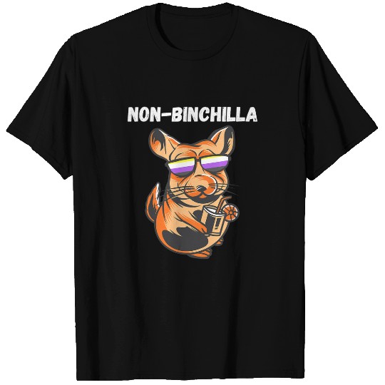 Chinchilla Mammal Cool Chinchilla Lemonade Nonbinary LGBT Nonbinary Pride T-Shirts