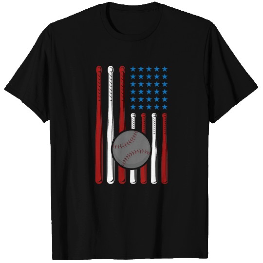 Sport Baseball American Flag vintages Baseball Flag 4th Of July T-Shirts