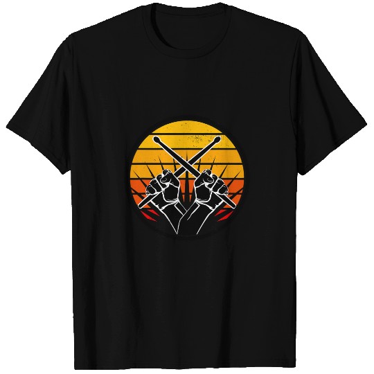 Funny Drummer Retro Graphic Drums Band Member Rock Music Drumming 4 T-Shirts