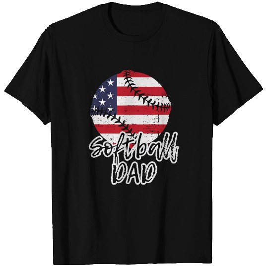 Sport Softball Dad Funny Quote Fastpitch Fathers Day Softball US T-Shirts