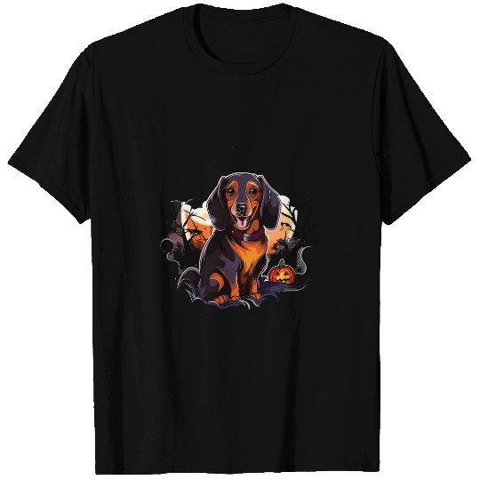 Dachshund Pet Halloween Dog Costume Design Scary Dachshund 2 T-Shirts