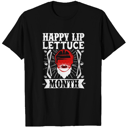 Sport Hockey Happy Lip Lettuce Month Player Team T-Shirts