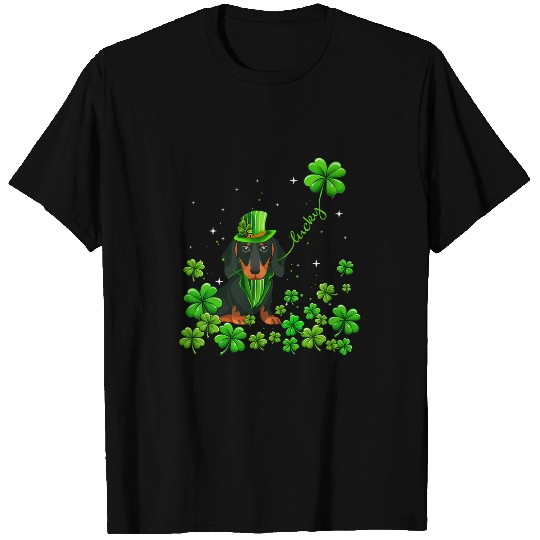 Dachshund Pet Irish Green Shamrock Clover St Patricks T-Shirts