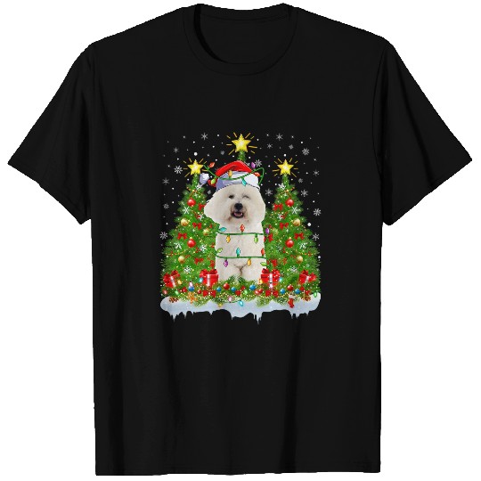Bichon Pet Frise Lighting xmass Tree Bichon Frise Christmas T-Shirts