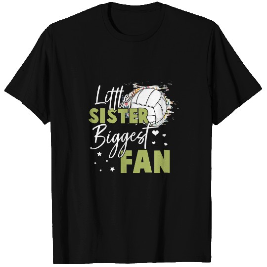 Sport Volleyball Little Sister Biggest Fan Volleyball Sister T-Shirts