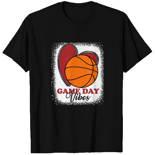 Funny Basketball Coachs Bleached basketball Game Day Vibes basketball Mom Game Day 73 T-Shirts