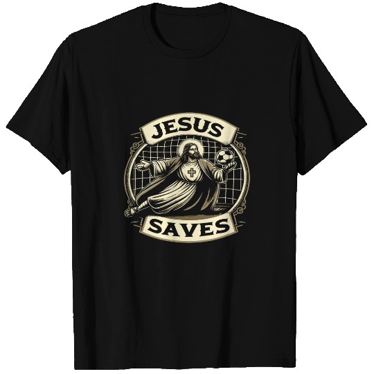 Sport Soccer vintages Jesus Saves Soccer Goalie 1 T-Shirts