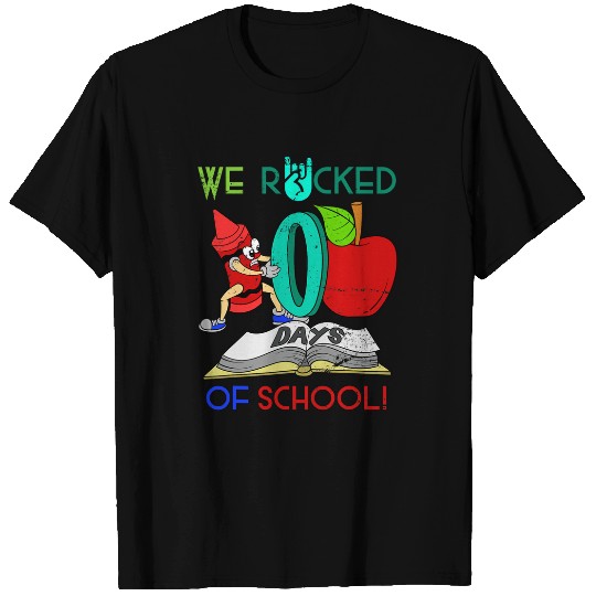 Student Girls Boys School Kids Gift Funny 100 Days Of School T-Shirts
