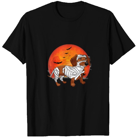 Dachshund Pet Halloween Mummy T-Shirts