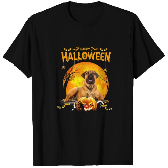 Bull Terrier Pet Happy Halloween Bullmastiff Dog Pumpkin Costumes Thanks 116 T-Shirts