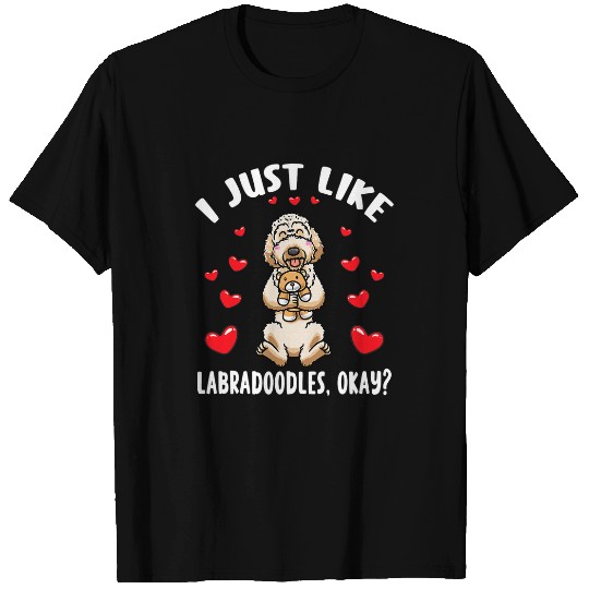 Labradoodle Pet Dog With Stuffed Animal 2 T-Shirts