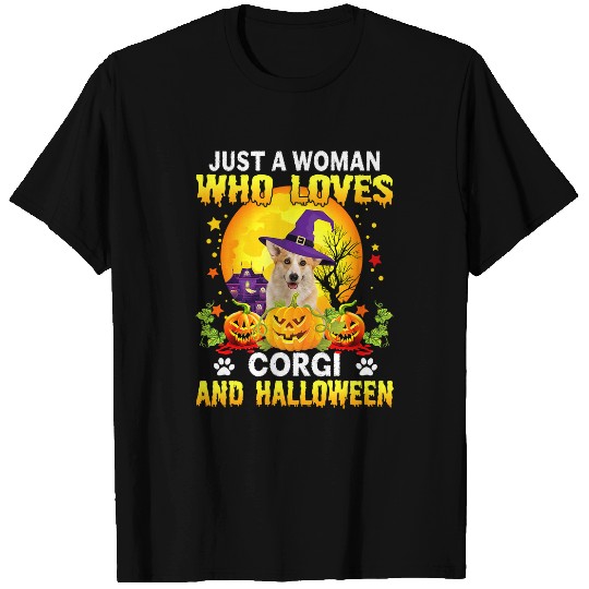 Corgi Pet Dog Halloween Corgi Pumpkin Costume Funny For Men Women 377 T-Shirts