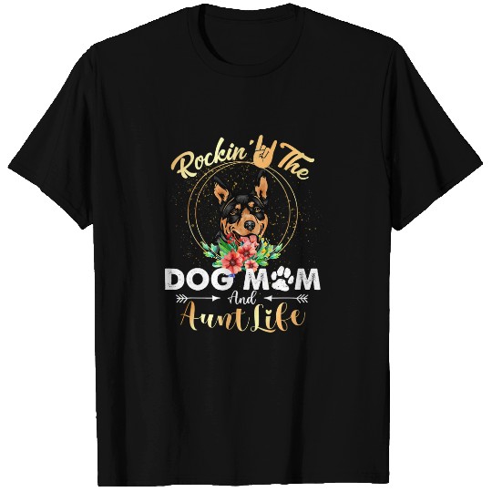 Australian Kelpie Pet Rockin The Dog Mom Aunt Life Australian Kelpie Womens Funny T-Shirts