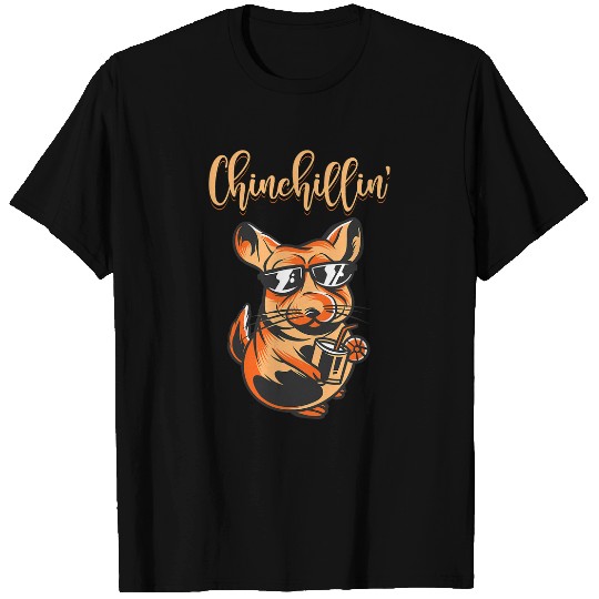 Chinchilla Mammal Drinking Lemonade Cool Chilin Chinchilla Lover T-Shirts