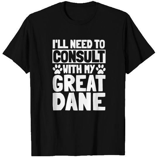 Great Dane Pet German Mastiff Gentle Dog Lover Fur Parent T-Shirts