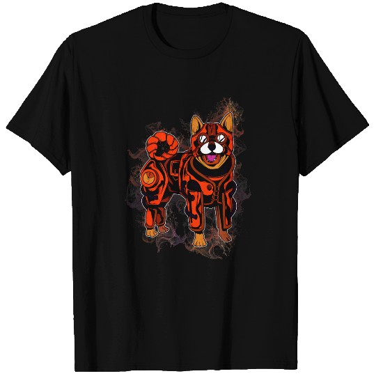 Shiba Inu Pet Watercolor Art Shiba Inu Steampunk T-Shirts