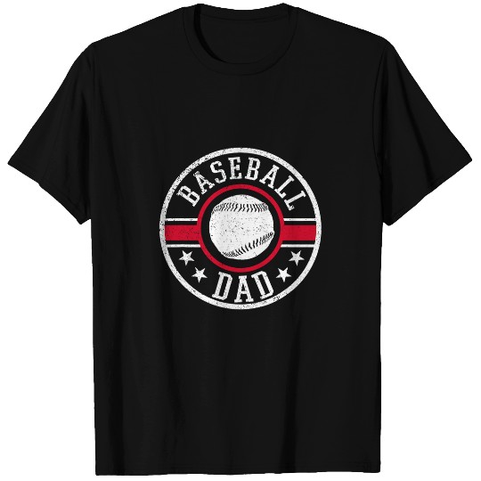 Sport Baseball Proud Baseball Dad Funny Ball Dad Softball Fathers Day T-Shirts