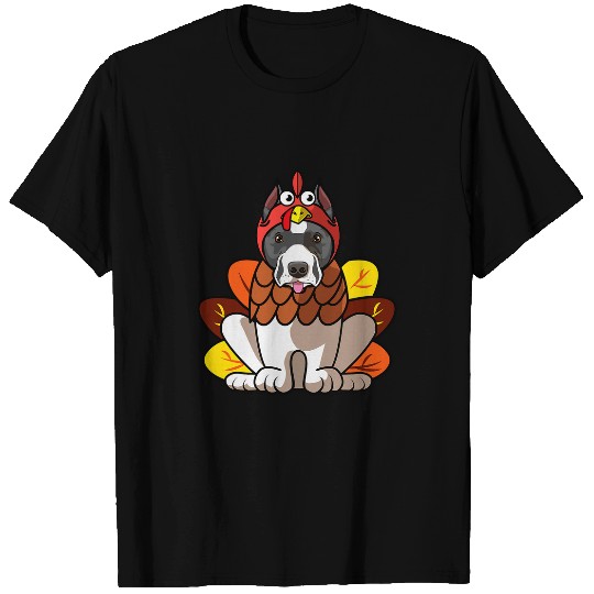 Bull Terrier Pet Happy Thanksgiving StafforShire Bull Terrier T-Shirts