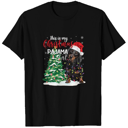 Dachshund Pet This Is My Christmas Pajama Funny Dog Lover 173 T-Shirts