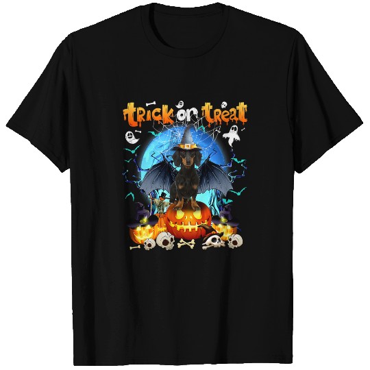 Dachshund Pet Trick or Treat Halloween Pumpkin Dog Lover 29 T-Shirts