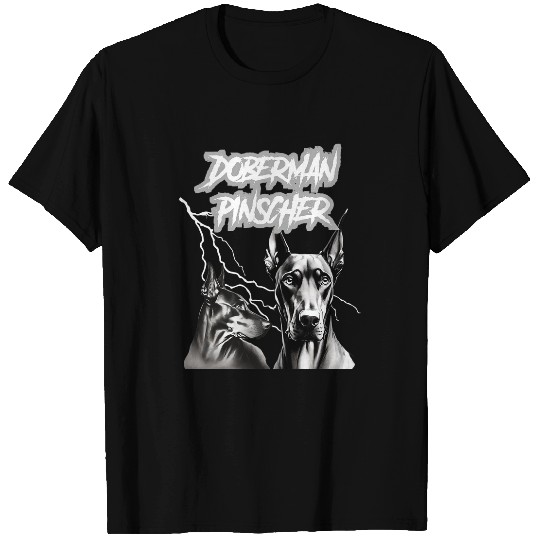 Doberman Pet Pinscher Goth Puppy Punk Rock 80s Alternative T-Shirts