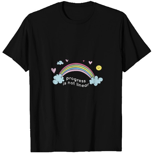 ABA Therapist Sped Teacher Progress Is Not Linear BSBA RBT T-Shirts