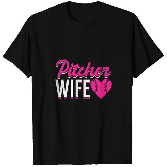 Sport Baseball Pitcher Wife Player Softball Themed Pitcher T-Shirts