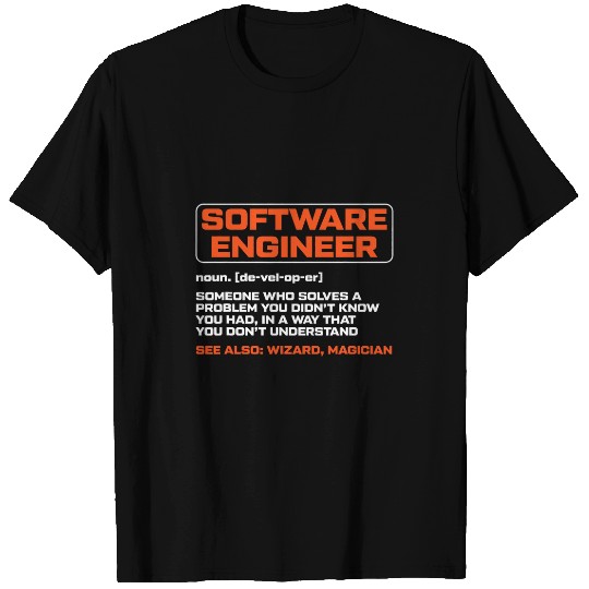 Software Engineer Developer Definition Programming Coder T-Shirts