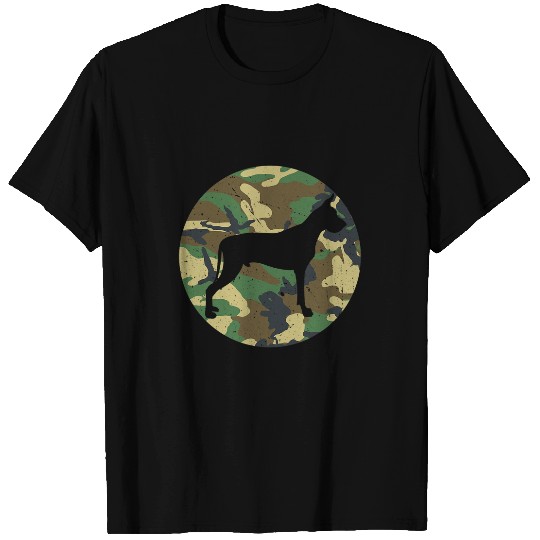Great Dane Pet Camouflage Gift For Mom Dad T-Shirts