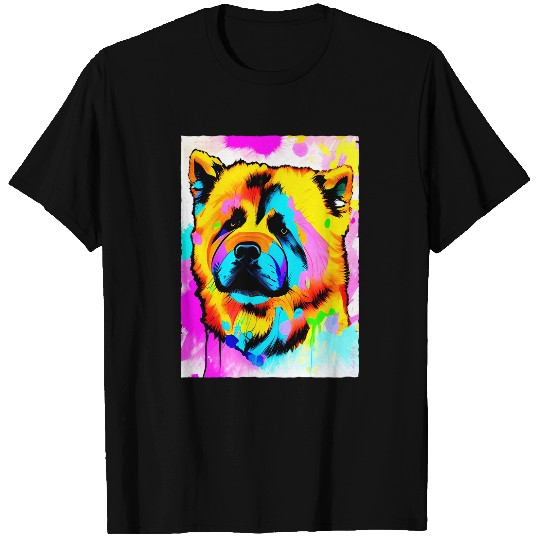 Chow Chow Pet Pop Art Design Gradient T-Shirts