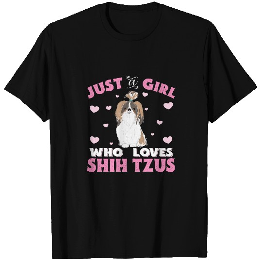 Shih Tzu Pet Just A Girl Who Loves Shih Tzus Womens T-Shirts