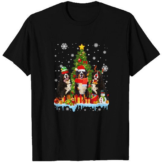 Bernese Mountain Pet Funny Bernese Mountain Dog Christmas Tree Women Men Kids T-Shirts