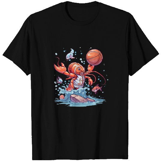 Sport Basketball Lobster Play Champion Basketball Ocean Themed Set T-Shirts