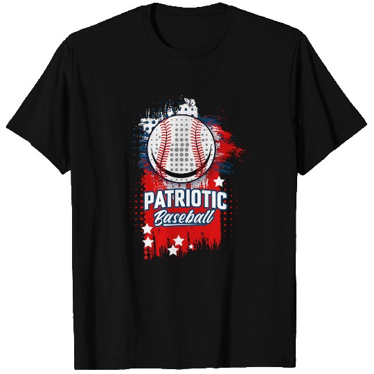 Sport Baseball Patriotic Baseball 4th Of July Men USA American Flag Boys 6 T-Shirts