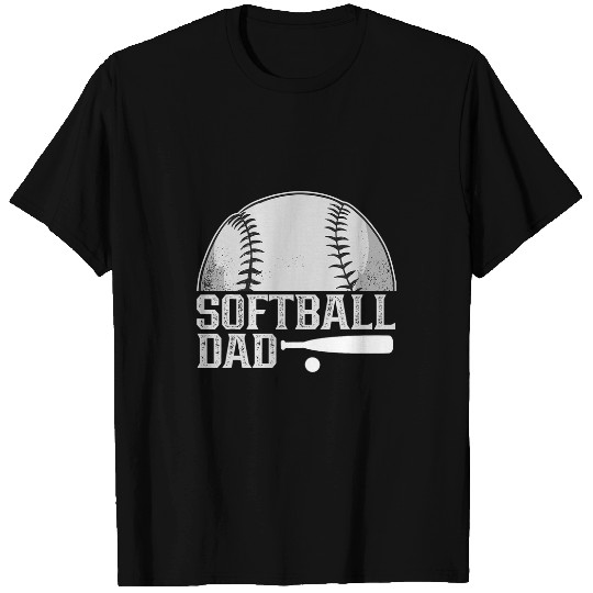 Sport Softball Dad Hobby Lover Softballer Player Softball Father T-Shirts
