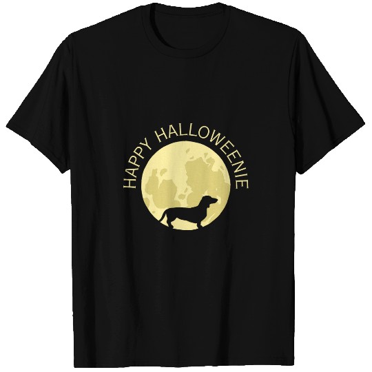 Dachshund Pet Happy Halloweenie Halloween Wiener Dog Dachshund Full Moon T-Shirts