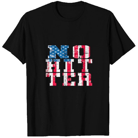 Sport Baseball No Hitter Baseball US Flag 4th of July USA Artwork T-Shirts