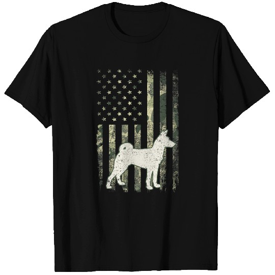 Basenji Pet Dog Basenji Dad Mom Camouflage USA Flag T-Shirts