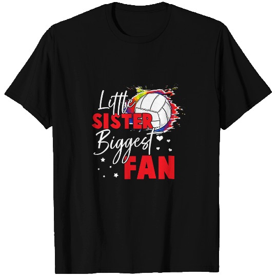 Sport Volleyball Little Sister Biggest Fan Volleyball Sister 2 T-Shirts
