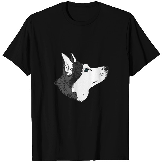 Husky pet Face Motif Dog Pet Fourlegged Friend 2 T-Shirts