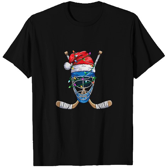 Sport Hockey Santa Sports Design For Men Boys Christmas Hockey Player 161 T-Shirts