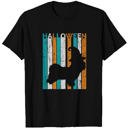 Havanese Pet Retro Halloween Havanese Silhouette vintages Orange Funky T-Shirts