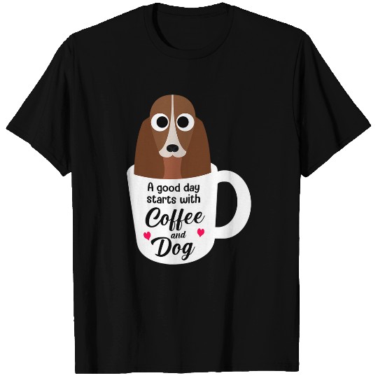Basset Hound Pet funny humorous dog coffee lover gift T-Shirts
