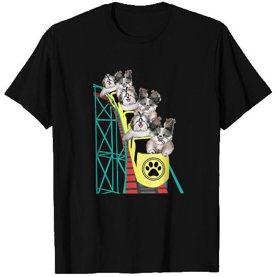Shih Tzu Pet Breed Lover Gifts Funny Puppy Roller Coaster T-Shirts