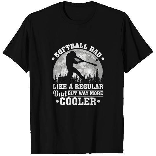 Sport Softball Mens Softball Dad Like A Regular Dad Funny Softball Fathers Day T-Shirts