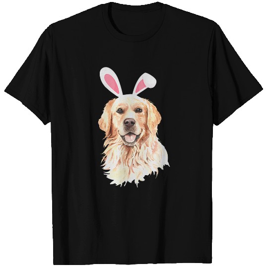 Golden Retriever Pet Dog Bunny Easter Rabbit Dog Owner Mom Dad T-Shirts