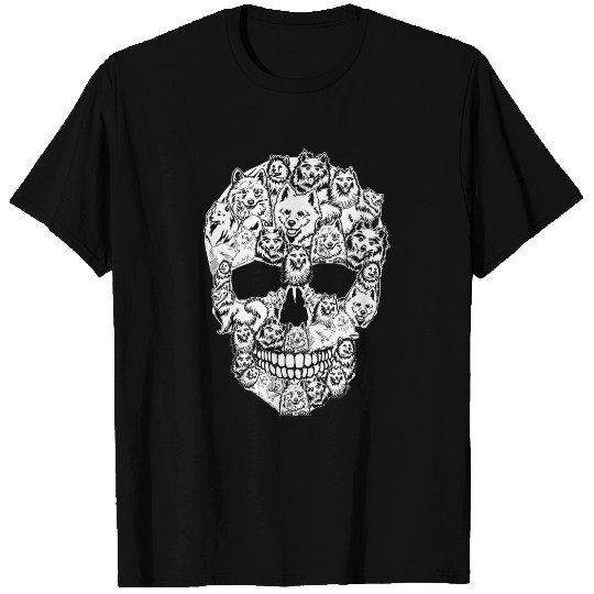 Eskimo Pet Matching Family American Eskimo Dog Skull Costume Halloween 2 T-Shirts