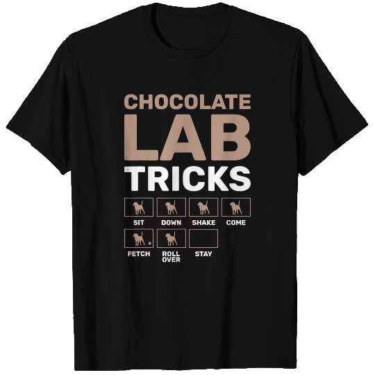 Labrador Pet Chocolate Lab Tricks Black T-Shirts